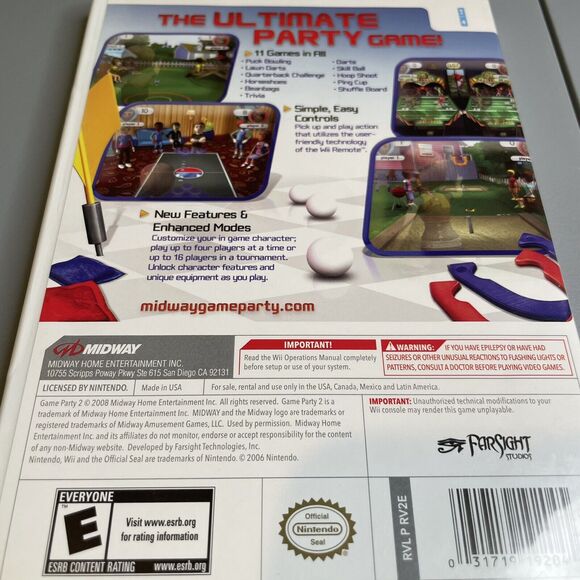 Game Party 2 Wii Nintendo Video Game Complete With Manual Tested Used - Picture 5 of 10